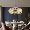 thumbnail image 3 of LUOLAX 23.6" Crystal Gold Chandeliers Firework Dandelion Ceiling Fixture 12-Lights Lamp, 3 of 8