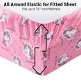 thumbnail image 2 of THD Pink Unicorn Printed Kids Bed Sheets - 4 Piece - Patterned Girls Bed Sheet Set - Wrinkle Resistant & Ultra Soft - Fits Mattresses up to 15 Inches Deep - Full, 2 of 6