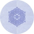 thumbnail image 1 of Ahgly Company Machine Washable Indoor Square Transitional Lavender Blue Area Rugs, 3' Square, 1 of 7