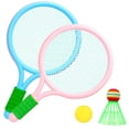 thumbnail image 1 of BRIGHTFUFU 1Set Children Badminton Racket Tennis Racket Kit Assorted Color PVC EVA for Outdoor Exercise, 1 of 8