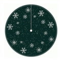 thumbnail image 2 of green Tone Snowflakes Christmas Tree Skirt Xmas Tree Skirt Christmas Tree Mat for Home Party Holiday Indoor Outdoor Winter Christmas Tree Decorations 35", 2 of 6
