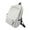 White, variant on Btomtd Solid Color Backpack for Students Large Capacity Shoulder Bag with Front Zipper Accessory Pocket Outdoor Backpack Fashion Schoolbag, White