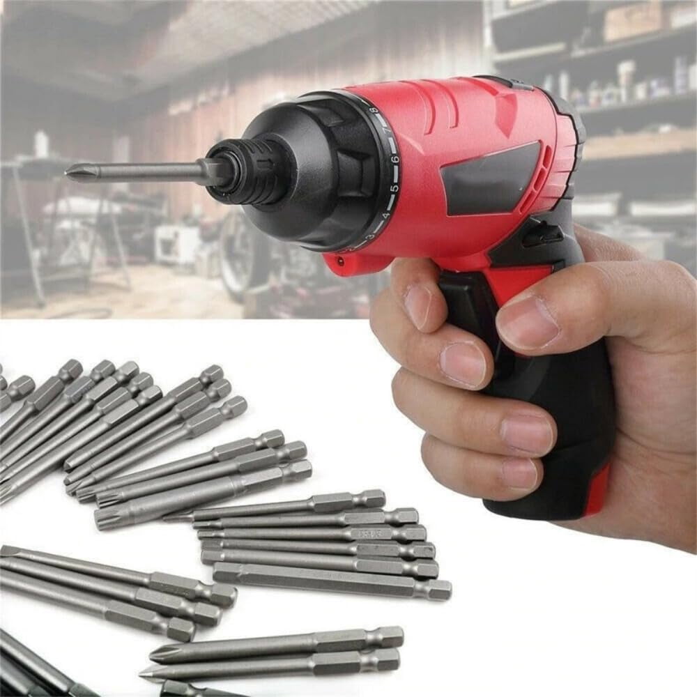 50 - Piece 1/4" Drive Screwdriver Bit Set with Hex, Pz2, Ph2, Torx, and Allen Bits