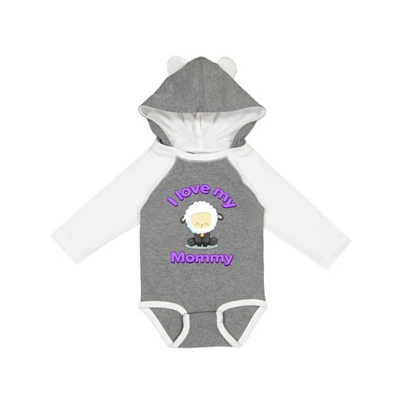 

Inktastic I Love My Mommy Cute Lamb for Mothers Day Gift Baby Boy or Baby Girl Long Sleeve Bodysuit