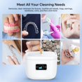 thumbnail image 6 of Foldable And Dustpan Set Cleaner Jewelry Cleaner 45kHz Tooth Cleaner Machine 3 Timer Ring Watch Jewelry Denture Cleaner. Portable Home Retainer Cleaning, 6 of 9
