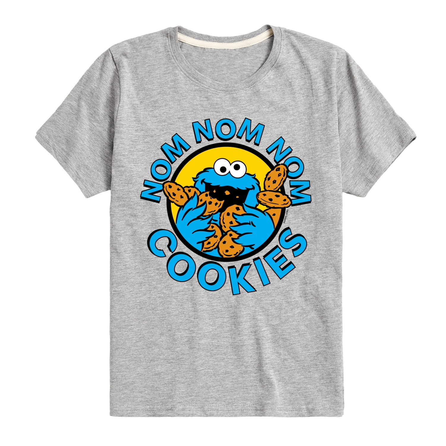 Sesame Street - Nom Nom Nom Cookies - Toddler and Youth Short Sleeve Graphic T-Shirt