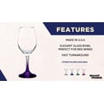 thumbnail image 2 of Rioja Wine Glasses with Stem 10 oz. Set of 10, Bulk Pack - Color Bottom, Perfect for Wedding, Party Favors, Birthday, Bridal Shower Gifts - Purple, 2 of 5