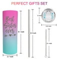 thumbnail image 5 of Sister Birthday Gifts Best Sister Ever Gifts From Sister Brother 20oz Skinny Tumbler Gift For Sister In Law Step Sister Bday Christmas Presents For Soul Sister Unbiological Sister Cup With Straw, 5 of 7