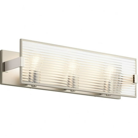 

3 Light Linear Bathroom Light Fixture Approved for Damp Locations with Contemporary Inspirations 25.25 inches Wide Bailey Street Home 147-Bel-4187605