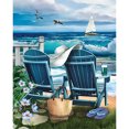 thumbnail image 1 of Cuadros Decorativos 5D DIY Diamond Painting Beach lounge chair Kits Full Round Drill JShteea Nuevos Originales, 1 of 8