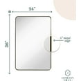 thumbnail image 2 of Hamilton Hills Contemporary Brushed Metal Wall Mirror Glass Panel Silver, 2 of 7