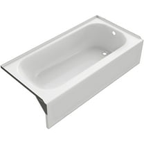Proflo Pfb14cr Folsom 60" X 30" Right Hand Steel Soaking Tub - White