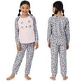 thumbnail image 2 of Saint Eve Kids Pajama Set, Soft Fleece Animal Print Long Sleeve PJs - Grey Cheetah, 2 of 5
