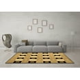 thumbnail image 3 of Ahgly Company Indoor Rectangle Checkered Brown Modern Area Rugs, 2' x 5', 3 of 4