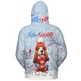 thumbnail image 2 of Hello Winter Basset Hound Smiling in Red Scarf Hat Welcome Christmas All Over Print 3D Hoodie Unisex Merch Hoodies Bassets Dog Breed Lovers Gifts Idea - 00017, 2 of 6
