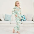 thumbnail image 6 of Fluffy Pajamas Set Fuzzy Winter Warm Pj Sets Pullover Tops and Long Pants Cute Airplanes X-Small, 6 of 8