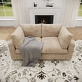thumbnail image 5 of bokifol 67" Loveseat Sofa,Modern Chenille Sectional Sofa Cloud Couch for Living Room,Apartment,Office,Khaki, 5 of 17