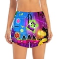 thumbnail image 4 of Lsque Geometry Dash Printed Women's Running Shorts with Liner Pockets,Elastic Quick Dry Workout Athletic Gym Yoga Shorts,Womens High Waist Shorts-Medium, 4 of 9