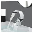 thumbnail image 2 of Bathroom Sink Faucet Contemporary Waterfall Outlet Gentle Effluent Hot and Cold Water Mixer Tap Deck Installation ,Effortless Installation, 2 of 7