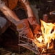 thumbnail image 2 of Guantes de aislamiento térmico ignífugos Guantes de cuero a prueba de altas temperaturas para exteriores CAMPINGMOON Guantes, 2 of 7