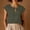 Army Green, variant on ClodeEU Women's Keyhole Neck Cap Sleeve Linen Blouse, Casual Loose Fit Summer Top Army Green,Women's Plus L