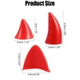 thumbnail image 3 of Unique Bargains 1 Set Cat Ears Style Attachments Helmet Devil Horn Decoration Stick with Suction Cup for Motorcycle Red, 3 of 7
