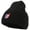 Black, variant on Ohio Map State Flag Embroidered 8 Inch Knitted Short Beanie - Maroon OSFM