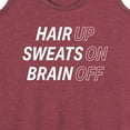 thumbnail image 3 of Instant Message - Hair Up Sweats On Brain Off - Women's Racerback Tank Top, 3 of 6