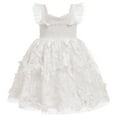 thumbnail image 2 of IDOPIP Toddler Baby Girl Butterfly Dress Butterflies Embroidery Formal Wedding Party Princess Dresses, 2 of 7