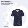 thumbnail image 3 of KLL Navy Dark Blue for Men's Baseball Shirts,Short Sleeve Casual Shirts Button Down Shirt for Men Beach Summer Wedding Shirt-Large, 3 of 7