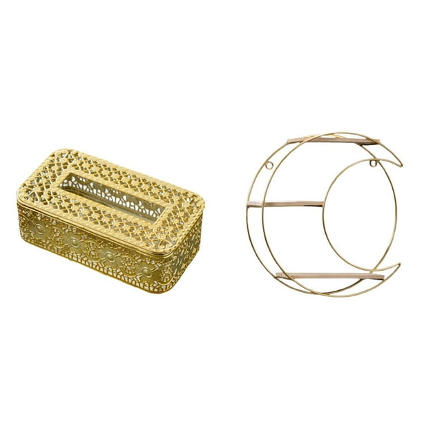 Elegante Solución Multifuncional Para Almacenar Pañuelos Con Un Moderno Estante De Metal Montado En La Pared Para Baño, Hogar, Restaurante Y Exhibición De Objetos Coleccionables.