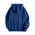 thumbnail image 5 of Pullovers for Women Winter Fall Comfy Hooded Long Sleeve Bubble Drop Shoulder Drawstring Floral Leisure Cotton Sweatshirt Hoodie(Blue,XXL), 5 of 5