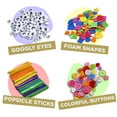 thumbnail image 3 of Enno Vatti Arts and Craft Supplies for Kids - DIY 1750pc Art Kit Materials - Craft Box for Kids - Bulk Classroom Art Supplies for Children - Craft Bundles for Kids - H0.08xL11.4xW0.4 inch, 3 of 7