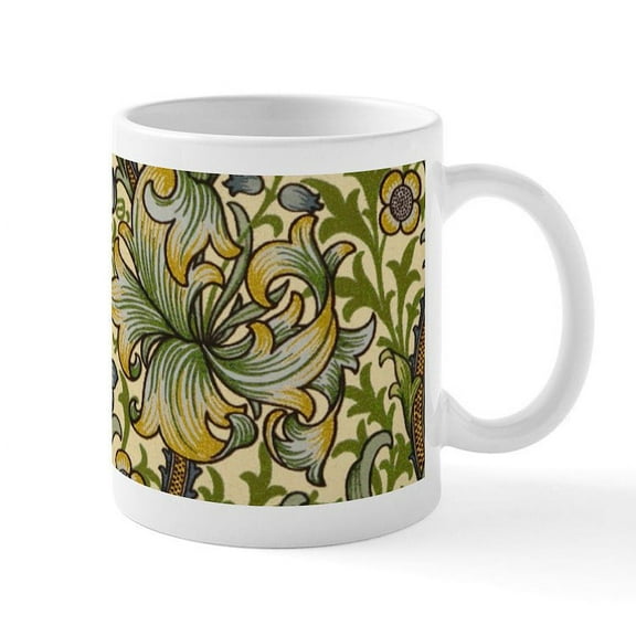 CafePress - William Morris Golden Lily Mug - 11 oz Ceramic Mug - Novelty Coffee Tea Cup