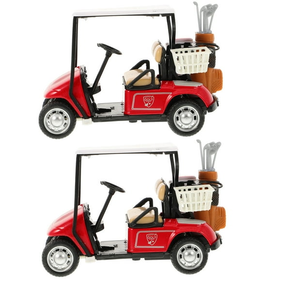 SHISUYAN 2Pcs Small Golf Cart Model Decorative Golf Cart Figurine Desktop Golf Cart Model Ornament