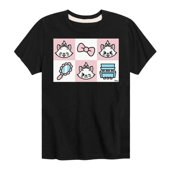 Disney - The Aristocats - Marie Grid - Youth And Toddler Short Sleeve Graphic T-Shirt