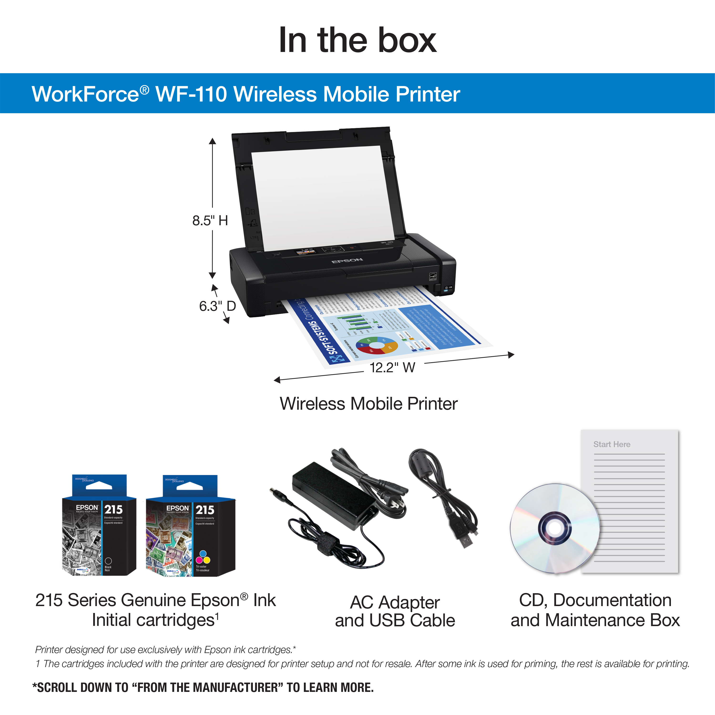 Epson WorkForce WF-110 Wireless Mobile Printer photo 4