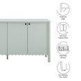 thumbnail image 4 of Sideboard Console Table Entry Display Cabinet, Green, Wood, Living Dining Room Kitchen Cafe Bistro Hospitality Restaurant, Modern Contemporary, HB37711, 4 of 10