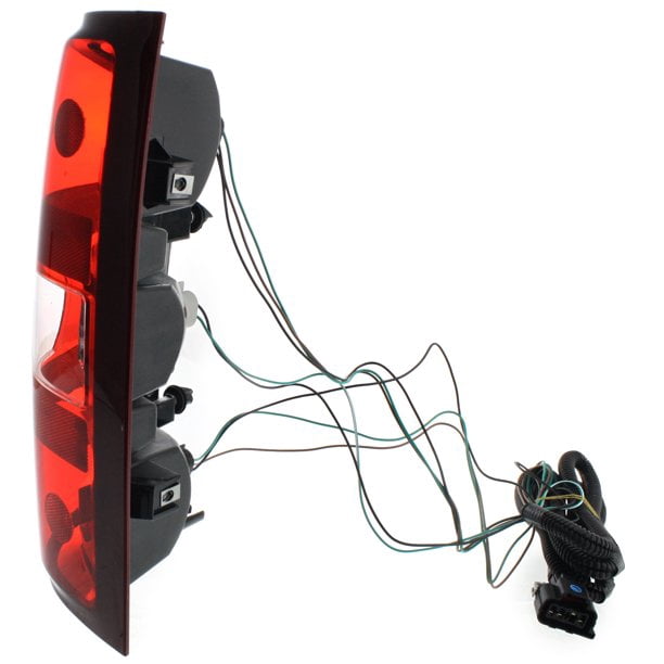 Driver & Passenger Side Tail Light Set Compatible with 2007-2010, 2012-2014 GMC Sierra 3500 HD | 2007-2010 Chevrolet Silverado, with Bulbs