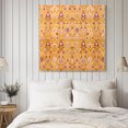 thumbnail image 4 of Orange Yellow Boho Wall Art Painting on Canvas, Vintage Shabby Abstract Geometric Art Canvas Art Home Prints Wall Art Framed Modern Artwork for Living Room Bedroom Wall Decor 12x12in, 4 of 9