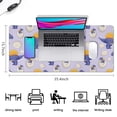 thumbnail image 5 of Long Mouse Pads for Desk,LightPurple Cartoon Dinosaurs Eggs Desk Mats on Top Of Desks, Desk Mouse Pad Extra Large with 3mm Non-Slip Base and Stitched Edge for Gaming,Work,Home 35.4"x15.7", 5 of 5