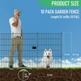 thumbnail image 2 of Panels Garden Fence Dog Fence Outdoor For Yard in H x .ft L Rustproof Metal Fencing with Ground Stakes|No Dig Temporary Animal Proof Containment for Pets/Rabbits|Durable Patio Sec, 2 of 7