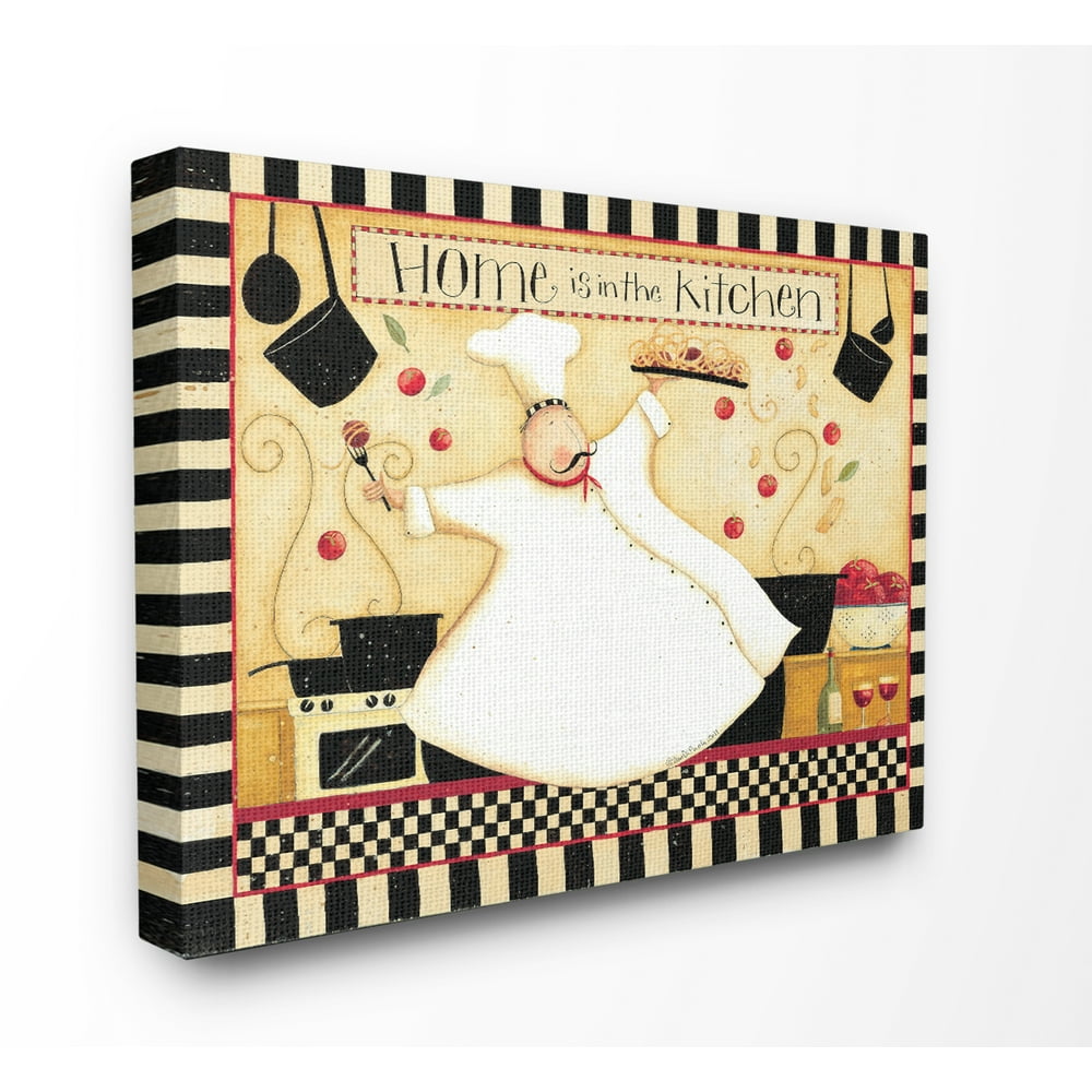 The Stupell Home Decor Collection Home Is In The Kitchen XXL Stretched