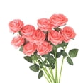 thumbnail image 1 of Billuyoard 10pcs plants rose artificial flower single in carefully vase decoration home decoration rose, rose home plants Decoración Polvo de sandía, 1 of 6