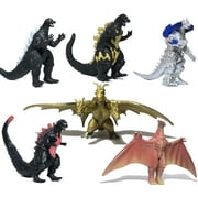Set of 6 Godzilla Toys Movable Joint Birthday Kids 2019 Action Figures Cake Toppers Pack