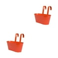 thumbnail image 1 of VONKY Colorful And Practical Balcony Planters Railing Hanging For Stylish Garden Wall Hanging Planter orange red 2Set, 1 of 6
