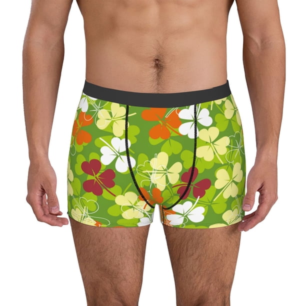 Balery St. Patrick's Day3 Calzoncillos bóxer para hombre, ropa interior de algodón suave y transpirable con cinturilla de nailon-Small