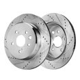 thumbnail image 5 of Detroit Axle - Brake Rotors for Lexus GS350 GS450h IS300 IS350 IS200t GS200t RC200t RC300 RC350, 13.15" Front and 12.20" Rear Drilled and Slotted Disc Brake Rotors Replacement, 5 of 7