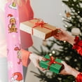thumbnail image 2 of Pink Christmas Wrapping Paper Roll, Cartoon Holiday Gift Wrap for Presents Birthday Baby Shower Party Supplies with Cut Grid Lines (1 Roll, 40 Sqft), 2 of 7