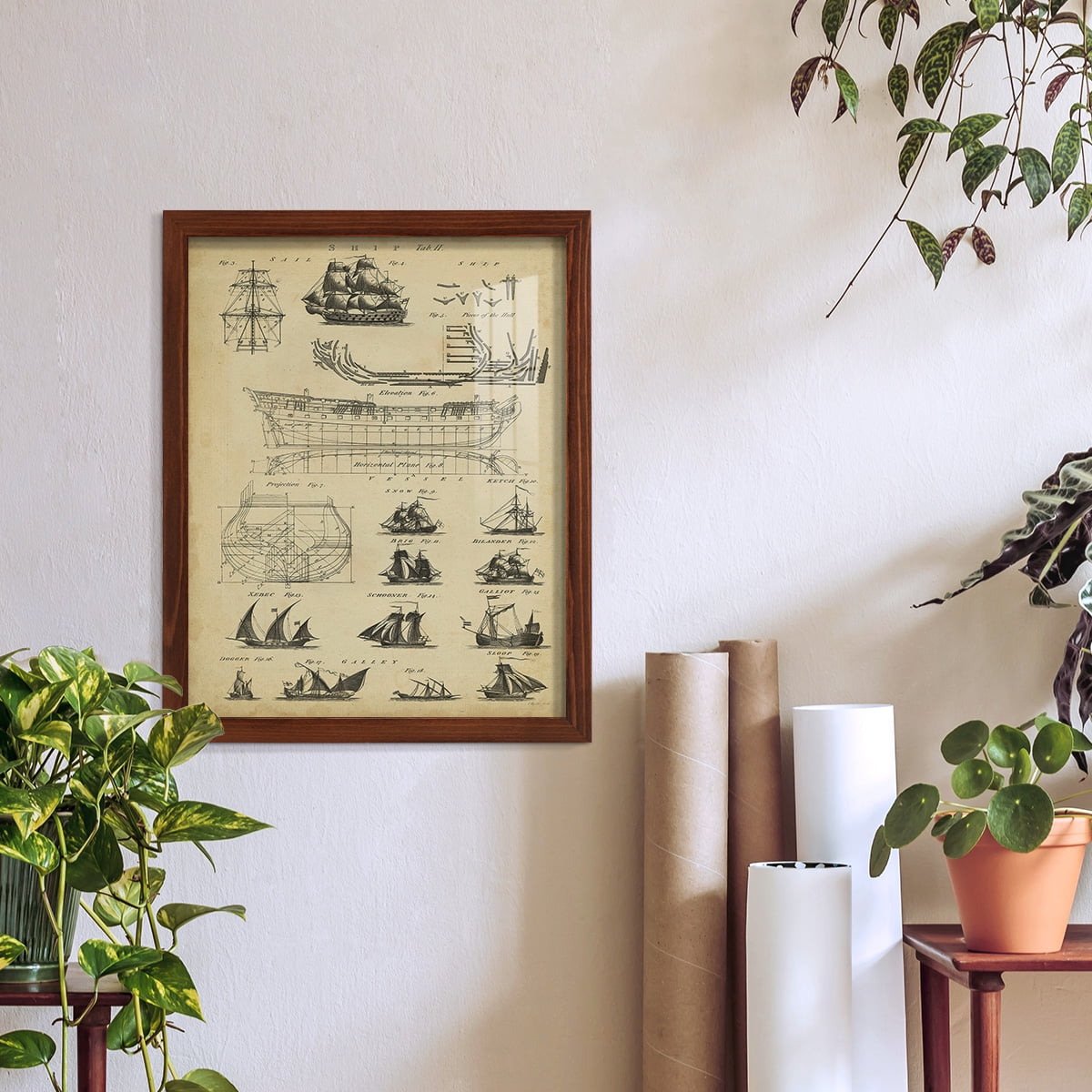 Encyclopediae I -Framed Print w/glass-Chestnut